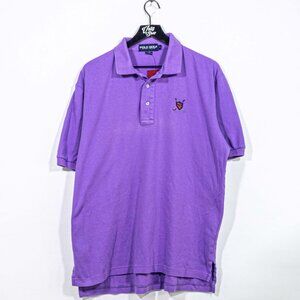 Polo Golf Ralph Lauren Shield Cross Clubs Polo Shirt Large VTG 90s Preppy